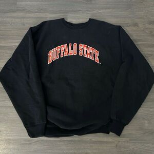 Vintage Heavyweight Buffalo State College Spellout Crewneck Sweatshirt